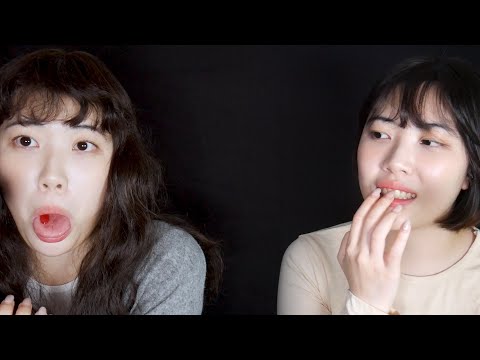 ASMR팅글두배! 깨방정 쌍둥이 동생과 여러가지 트리거 / 입소리, 핸드무브먼트, 단어반복, 탭핑