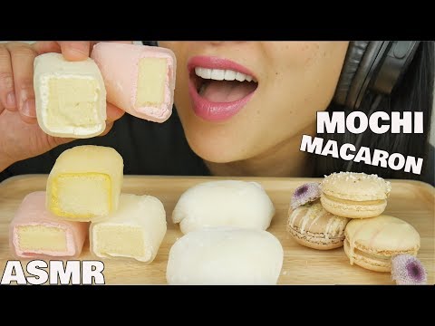 ASMR MOCHI + MACARON (SOFT CHEWY EATING SOUNDS) NO TALKING | SAS-ASMR