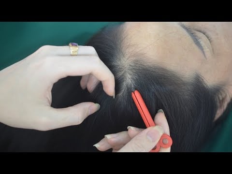ASMR Scalp Scratching Real Person, Hair Parting, Hair Play, Hair Combing For Stress Relief