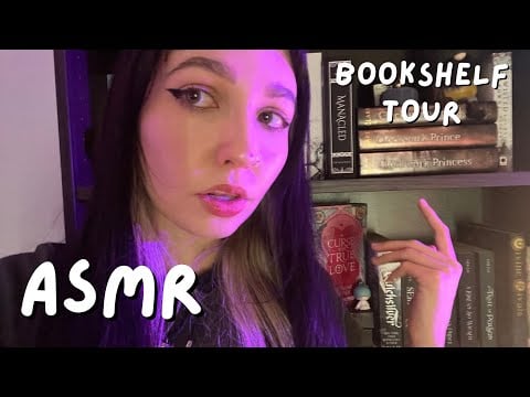 ASMR | Bookshelf Tour (Soft Spoken, Camera Tapping, Book Tracing) 