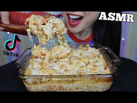 ASMR TikTok VIRAL FETA TOMATO PASTA DOUBLE BAKED EXTRA CHEESE (EATING SOUNDS) NO TALKING | SAS-ASMR