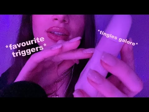 ASMR | My favourite triggers for sleep | Lip gloss, make up sponge, and hand lotion sounds 🕊💜