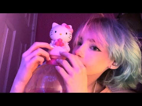 asmr pink triggers and rambling a bunch (im rlly close to the camera btw lol)