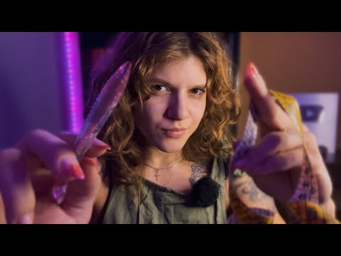 ASMR DESENHANDO E MODIFICANDO SEU ROSTO✨Toques na tela, medidas, etc