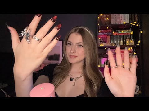 ASMR Hand Movements & Mouth Sounds for Sleep °.•☆•.° soft whispers, tongue clicking, kisses