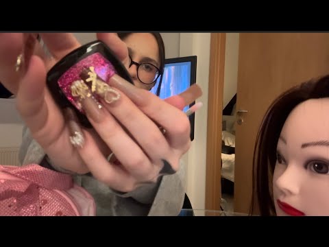 ASMR putting fake makeup on you 