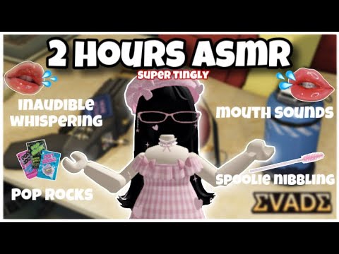Roblox ASMR ~ 2 HOURS of Inaudible  Whispering + Mouth Sounds + Spoolie Nibbling + Pop Rocks ASMR