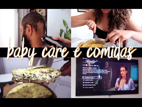 UM DIA COMIGO: CORTEI CABELO/BARBA DO MOZÃO, SÉRIE NETFLIX, FIZ QUICHE DE QUEIJO BRANCO COM BRÓCOLIS