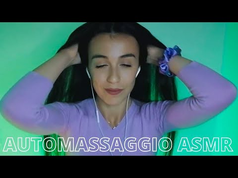 AUTOMASSAGGIO GUIDATO CONTRO IL MAL DI TESTA (viso, testa, collo e spalle )/ASMR ITA