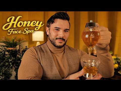 ASMR Honey Face Spa 🍯 Male Personal Attention | Honey Face Mask & Head Oil Massage