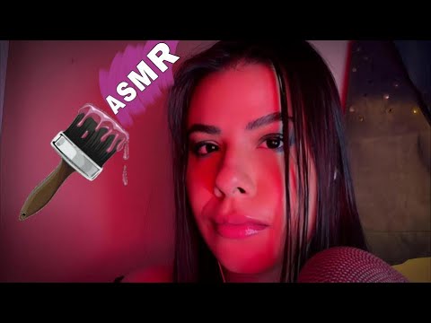 ASMR| Spit Painting ✨ Pintando Seu Rosto com Minha Saliva (Sugar Tingly!)