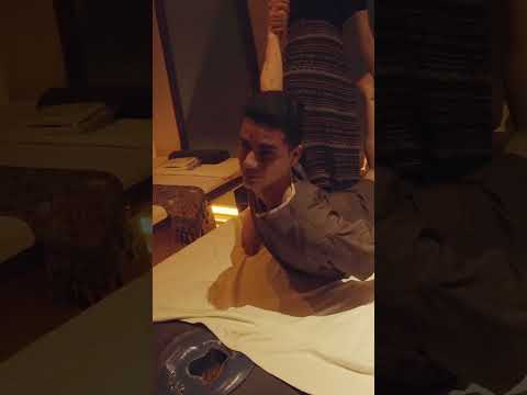 ASMR: Crazy Thai Massage that Bent Me Like a Pretzel! #shorts