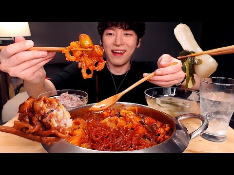 MUKBANG ASMR 낙곱새 먹방 (낙지, 곱창, 새우) Octopus & Shrimp SPICY FOOD EATING MUKBANG [SIO ASMR 시오]