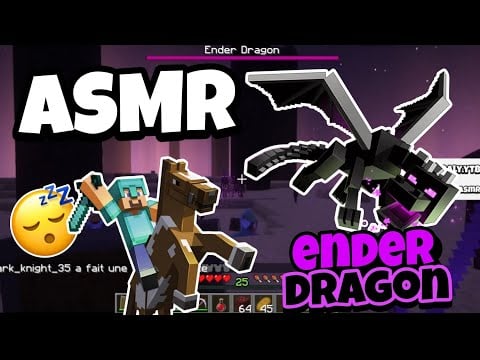 ASMR Français MINECRAFT • Je COMBAT L’ENDER DRAGON 😴💤 (Chuchotements puissant✨️)