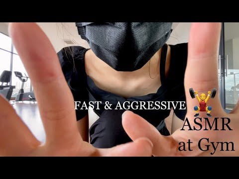 🏋️‍♂️FAST & AGGRESSIVE ASMR🏋️‍♂️ at the Gym no talk | Camera Tapping, Scratching Fitness Equipment