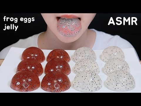 FROG EGGS JELLY ASMR FROG EGGS KYOHO JELLY ASMR GRAPE JELLY 개구리알 쿄호젤리 ASMR