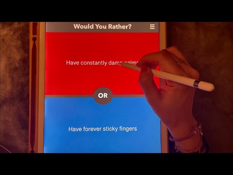 😴  iPad ASMR - Let's PLAY would you Rather... - Clicky Whispers