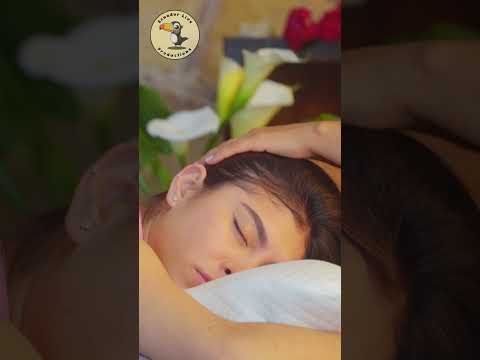 Nelly's ASMR relaxation massage with soft whispering sounds & henna art #shorts