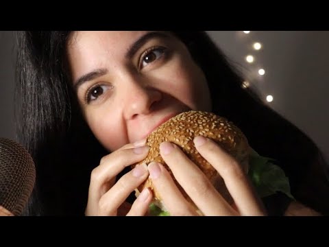 ASMR COMENDO HAMBURGUER #SHORTS