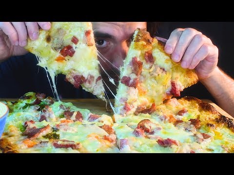 THICC MEAT Irish German Pizza ! ASMR ( Real Sounds ) 자막 字幕  उपशीर्षक | Nomnomsammieboy