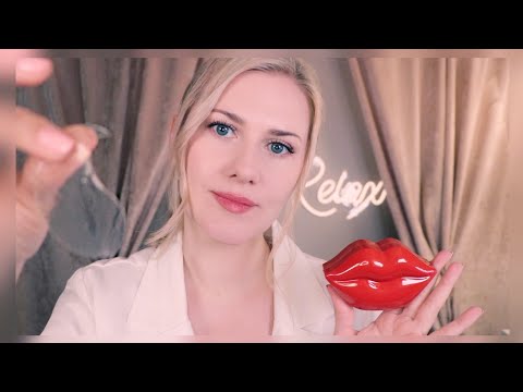 Soothing Lips, Eyes and Neck Treatment ( ͡ 👄 ͡ ) ASMR Whisper