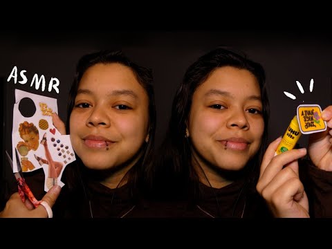 ASMR FR | Je coupe des images et les colle sur ton visage !  ✂️ (cutting sounds)