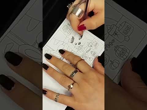 CONVERTENDO OS BOBBIE GOODS EM GÓTICOS 🖤  #asmr #bobbiegoodscoloringbook #gothic  #tingles