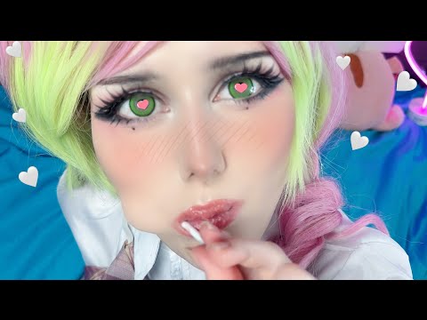 ♡ ASMR Licking Candy ♡ Mitsuri Kanroji Cosplay 🌺 👅