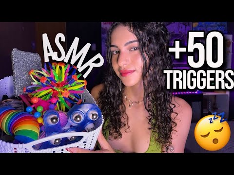 ASMR | +50 GATILHOS! MOSTRANDO TODOS OS MEUS GATILHOS/TRIGGERS 🫧