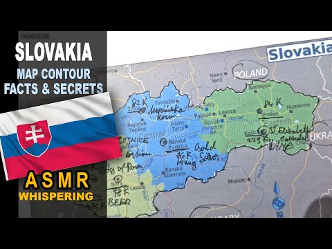 ASMR: Map of SLOVAKIA tracing with facts  Main CITIES less known facts  ASMR maps and facts