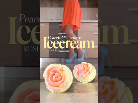 Pea vs. Icecream Roses! High Heels Crushing Food! Oddly Satisfying! ASMR