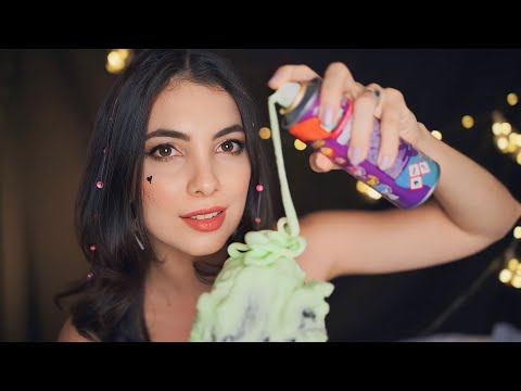 ASMR ESPUMA NO MICROFONE - O CLÁSSICO!! | Sweet Carol