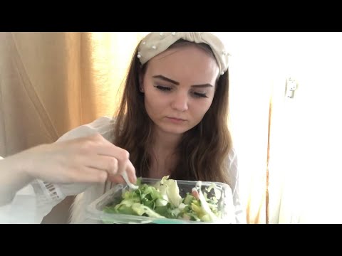 ASMR salad eating sounds mukbang