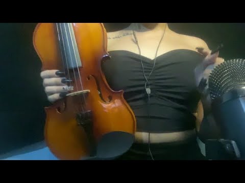 ASMR BLUE YETI- TOCANDO EL VIOLIN + CHICLE -AMNY ASMR