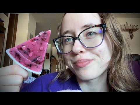 Homemade Fruit Yogurt Bars Mukbang + Chit-Chat ASMR