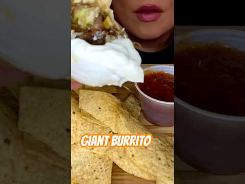 GIANT STUFFED BURRITO #asmr #burrito #chicken