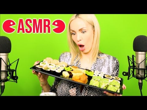 ASMR Sushi Mukbang 🍣 Eating Sounds, Whispering & Tingles | No Talking, Just Vibes