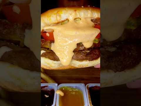 BURGER KING DOUBLE WHOPPER #asmr #burger #whopper #food #short