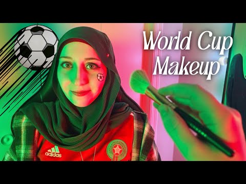 ASMR Doing World Cup Makeup On My Sister ⚽️