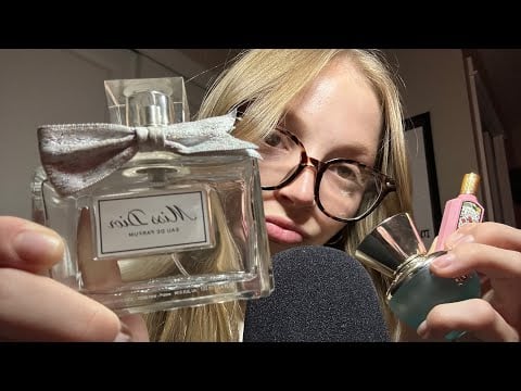 ASMR Perfume Collection (close whisper, glass sounds, and more)