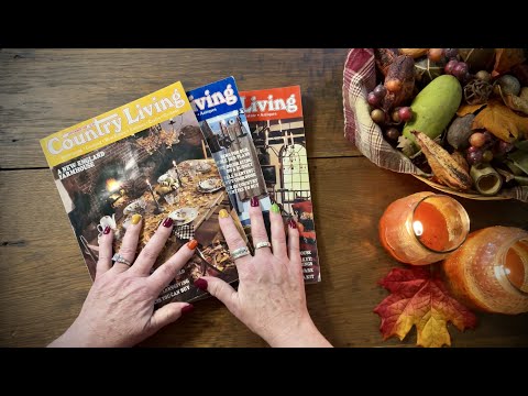 ASMR Country Living Magazine Page turning!  (No talking) November 1983, 1987 & 1988