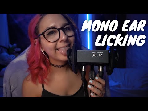 ASMR Mono Audio Ear Licking