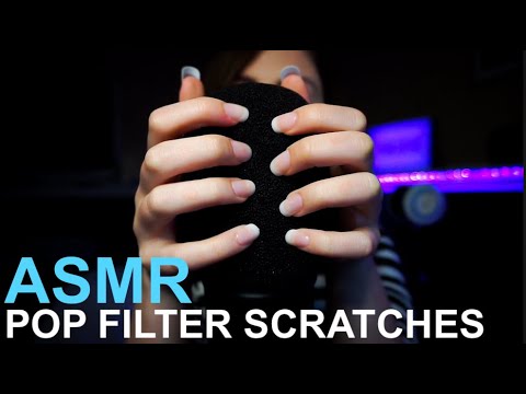 FOAM & FUZZY POP FILTER SCRATCHES (No Talking | Blue Yeti ASMR)