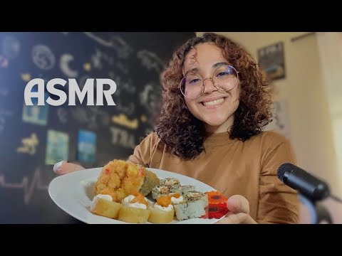 ASMR - COMENDO SUSHI E TEMAKI FRITO 🍣