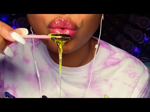 ASMR | Green Apple Edible Slime 🍏