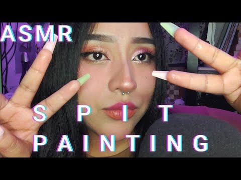 ASMR ESPAÑOL // spit painting en toda tu carita 👅💦