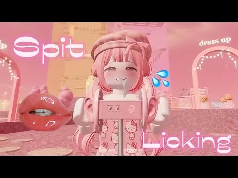 Roblox ASMR (3dio) ear to ear spitting ear licking eating kisses brushing