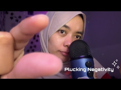 ASMR Plucking Negative Energy For Relaxing with Echo 🧘😴