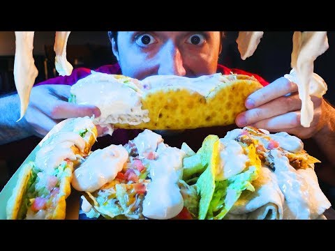 CHEESE SAUCE TACO BELL PARTY !!! * TRILUPA PIZZA BURRITO TACO * MUKBANG * | NOMNOMSAMMIEBOY