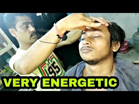 Indian street barber most amazing Head and body massage with Neck cracking asmr